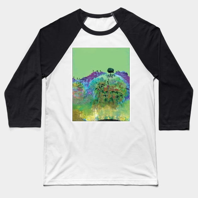 Tree Mountain Baseball T-Shirt by bumalum